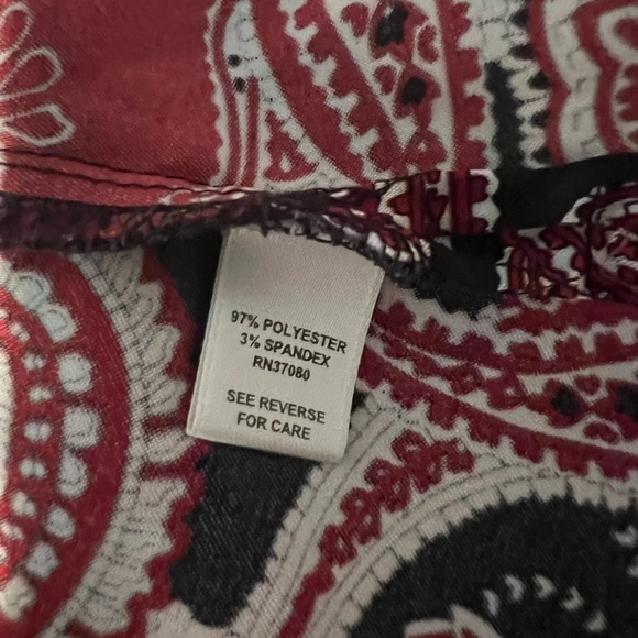 Cato Woman, 18/20W, Asian inspired satin finish short sleeve hidden button front - Picture 5 of 8